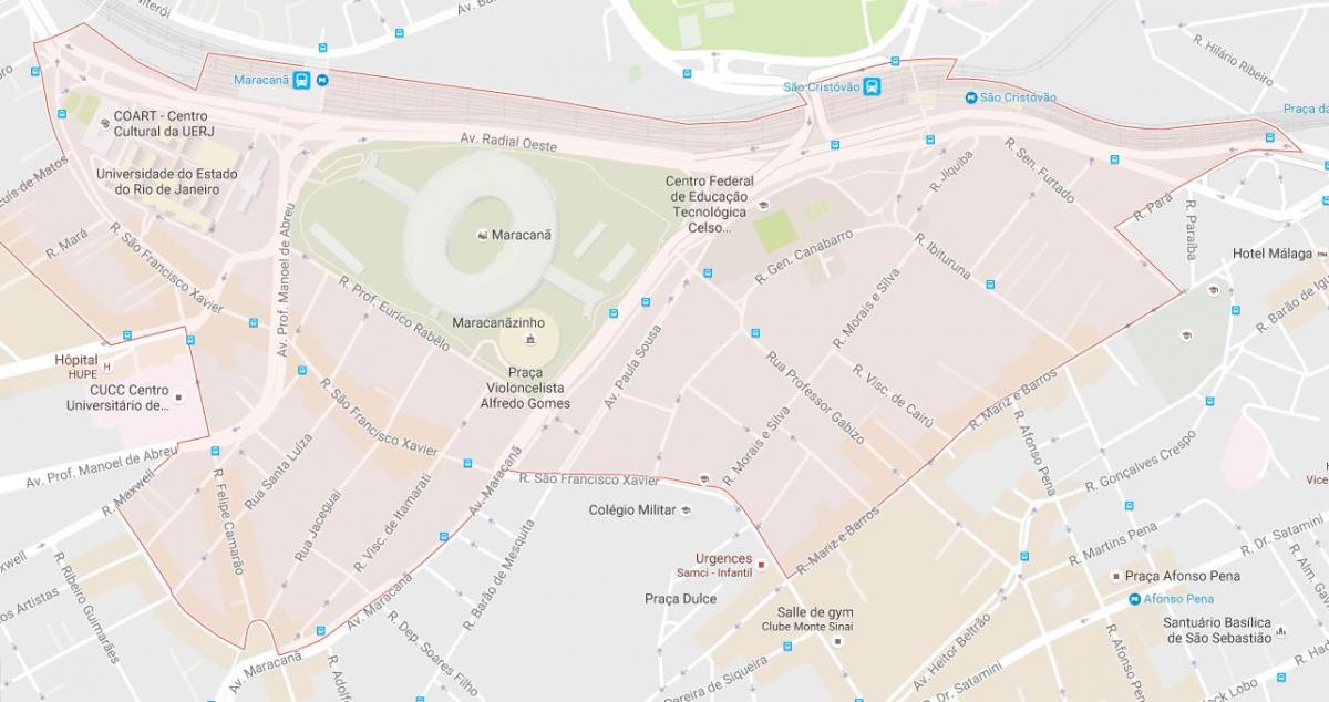מפה של bairro Maracanã