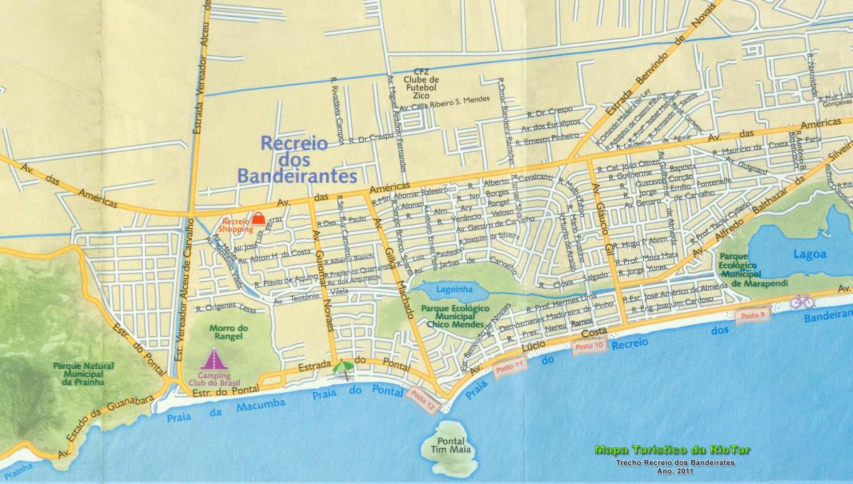 מפה של Recreio החוף