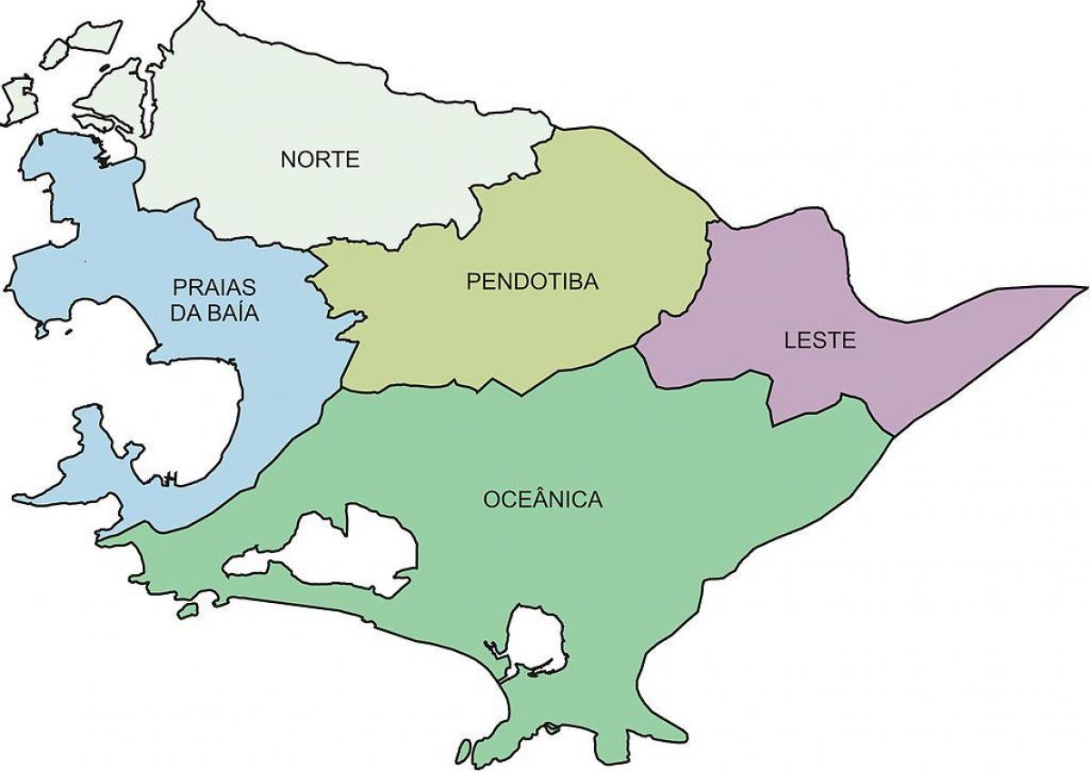 מפה של אזורים Niterói