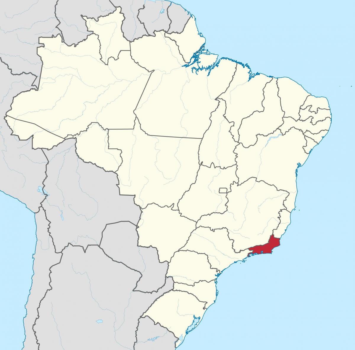 מפה של מדינת ריו דה ז ' ניירו
