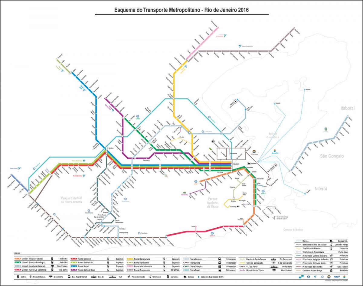 מפה של התחבורה ריו