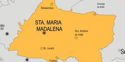 המפה של סנטה מריה Madalena עיריית