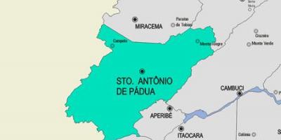 מפה של סנטו אנטוניו דה Pádua עיריית