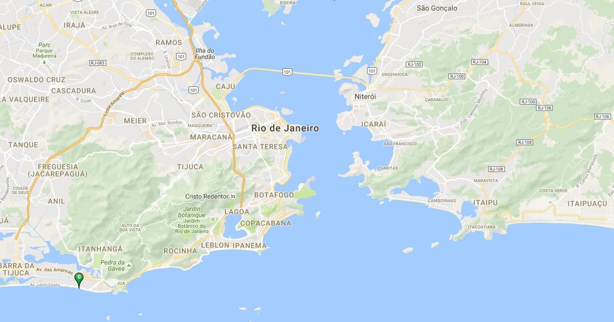 מפה של חוף Barra da Tijuca
