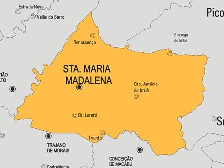 המפה של סנטה מריה Madalena עיריית