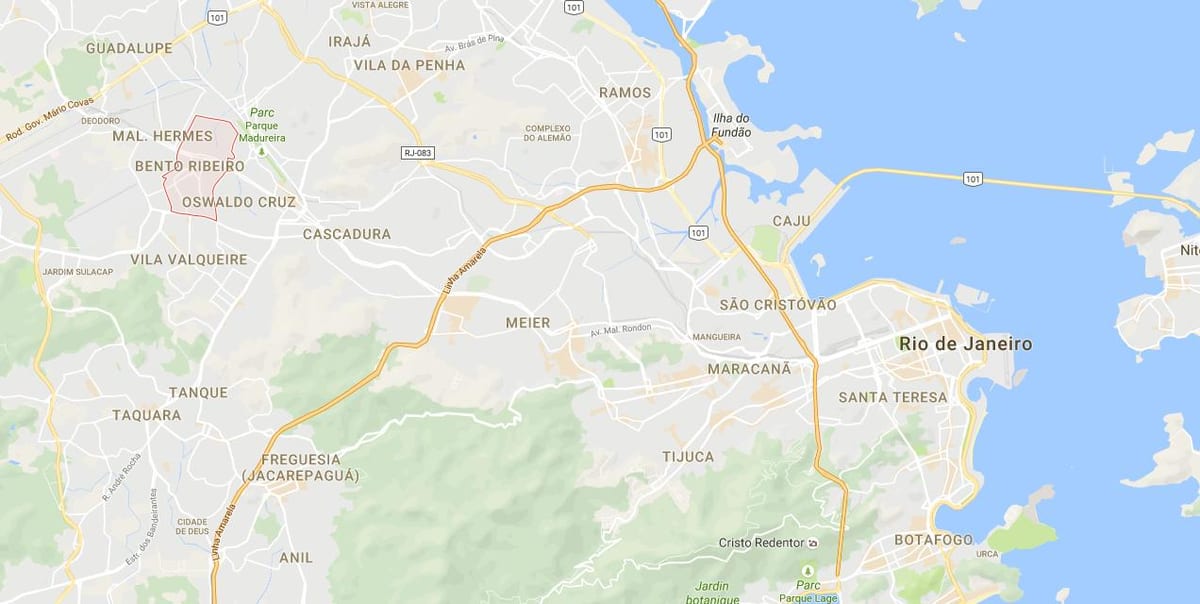 מפה של השכונה בנטו ריביירו