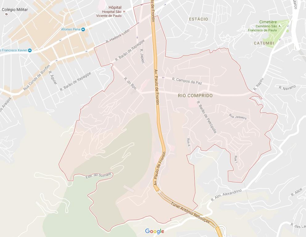 מפה של ריו Comprido
