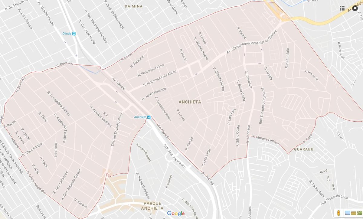 מפה של Anchieta