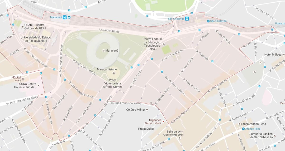 מפה של bairro Maracanã