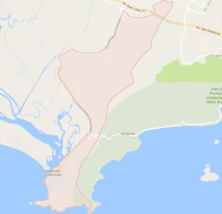 המפה של Barra de Guaratiba