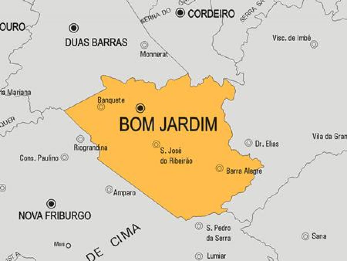 מפה של Bom Jardim עיריית