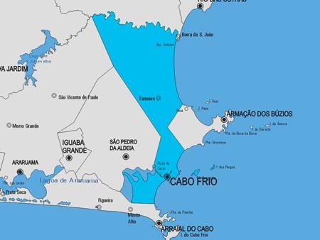 מפה של Cabo Frio עיריית