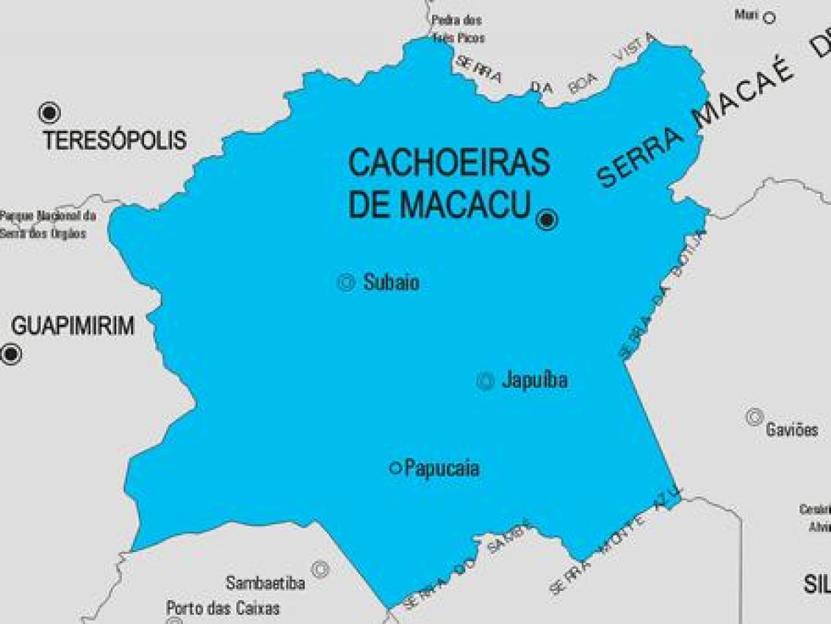 מפה של Cachoeiras דה Macacu עיריית