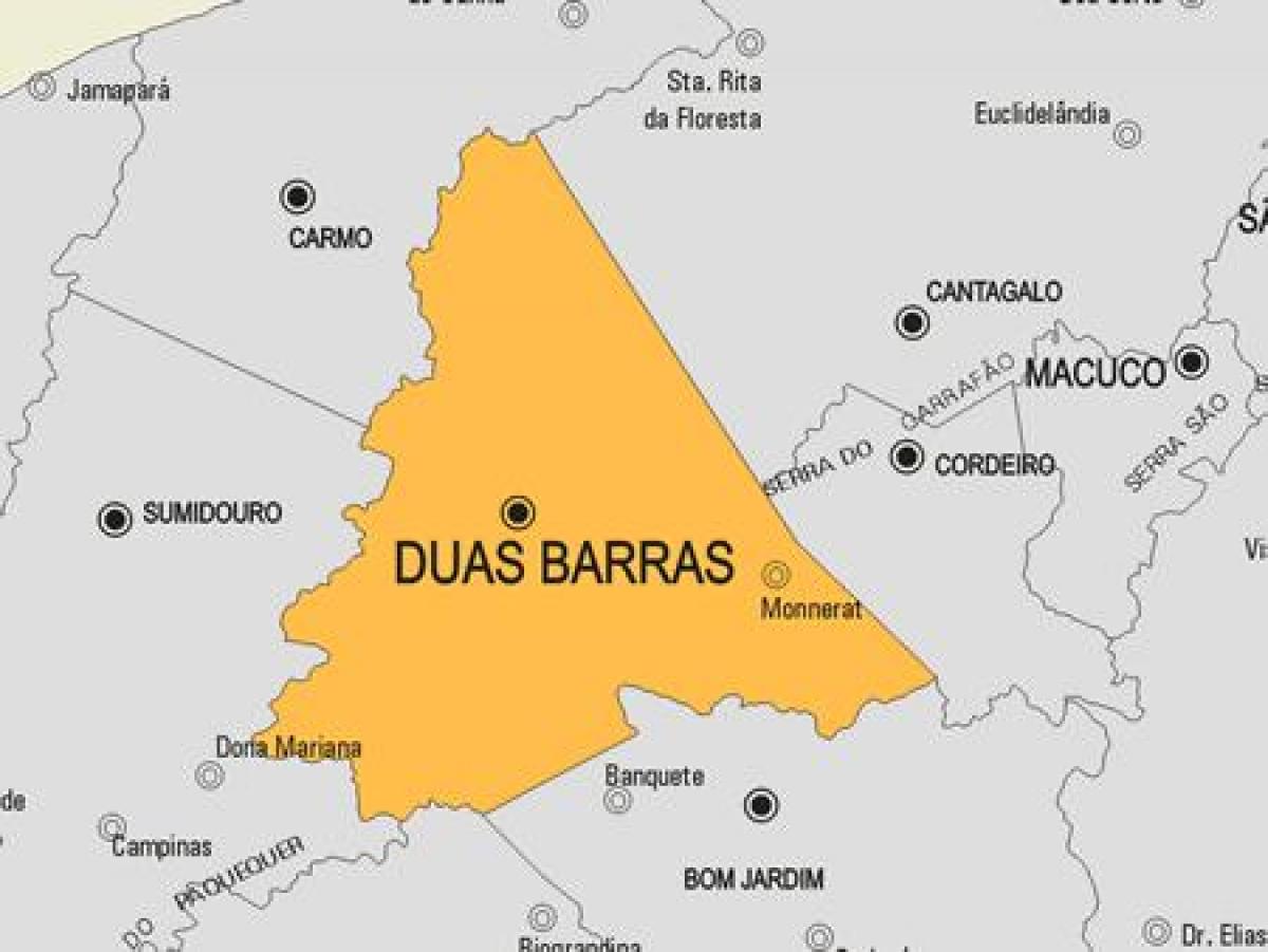 מפה של Duas Barras עיריית