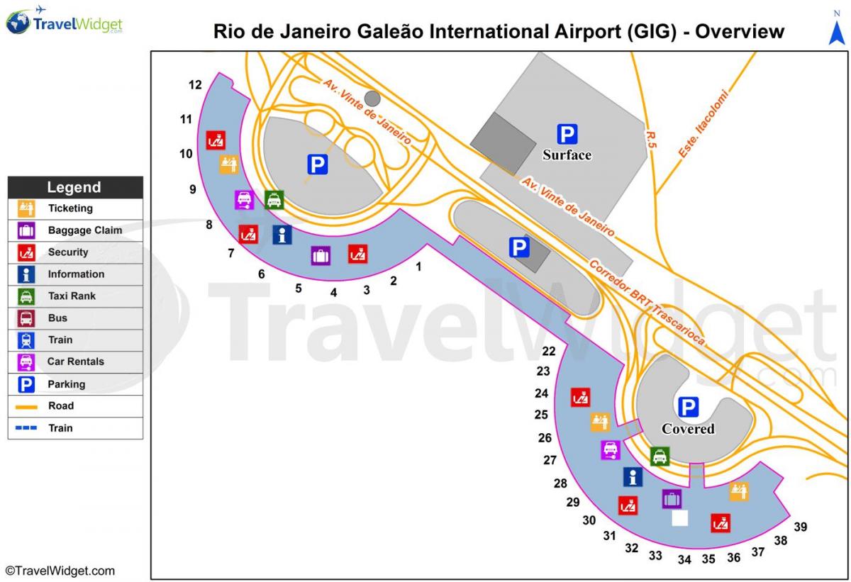 מפה של Galeão נמל התעופה
