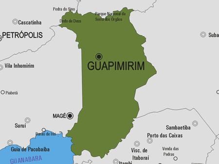 מפה של Guapimirim עיריית