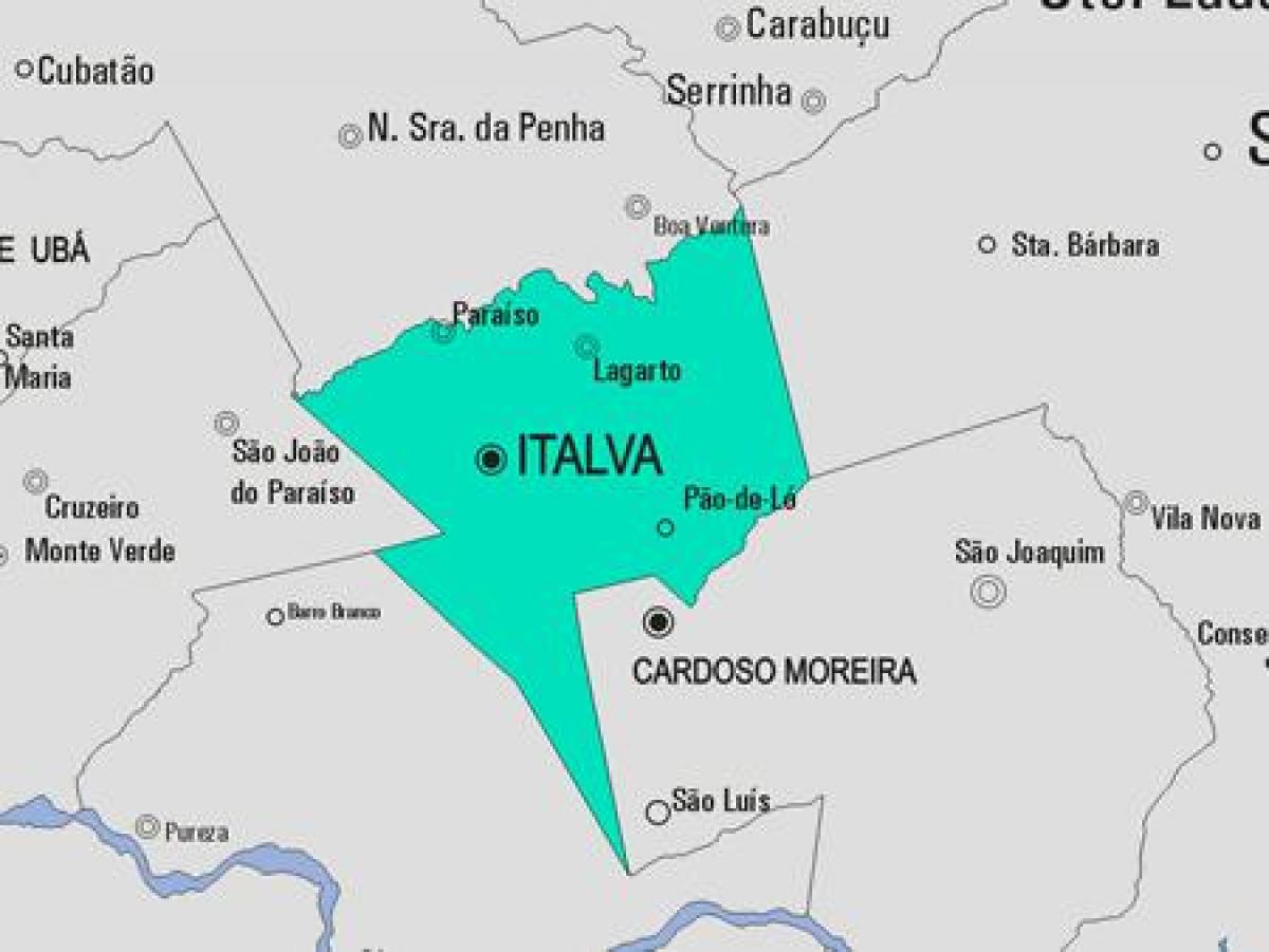 מפה של Italva עיריית
