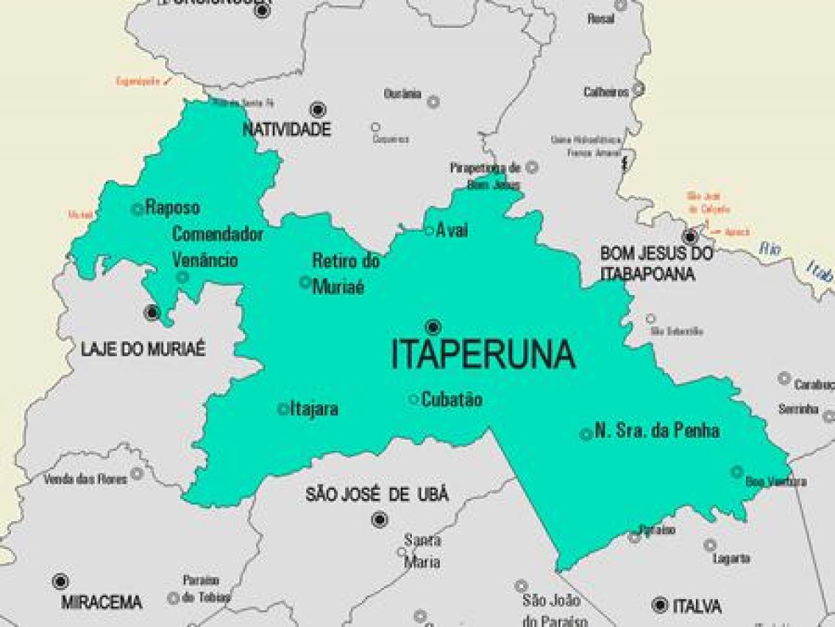 מפה של Itaperuna עיריית
