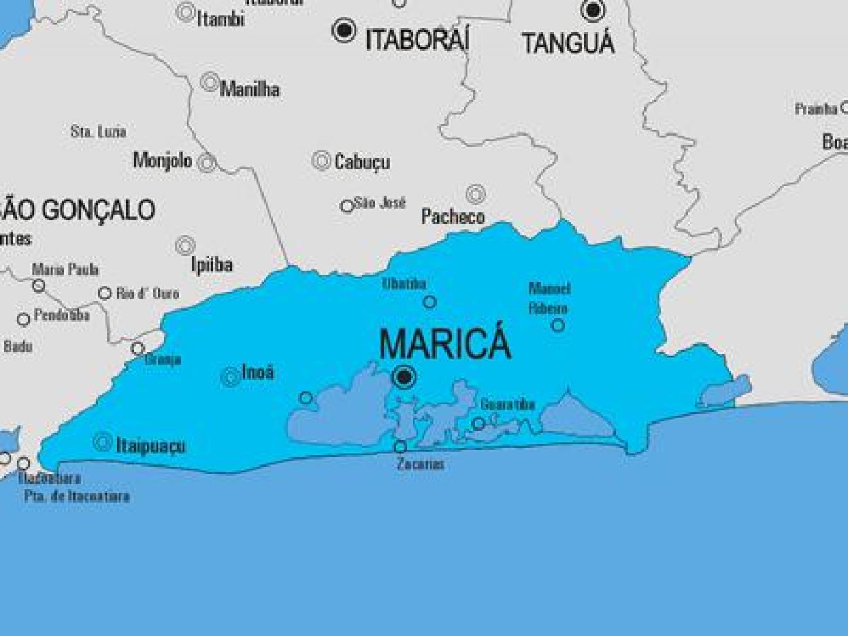 מפה של Maricá עיריית