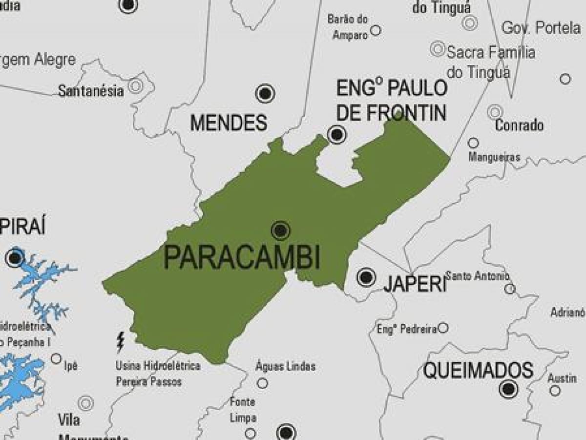 מפה של Paracambi עיריית
