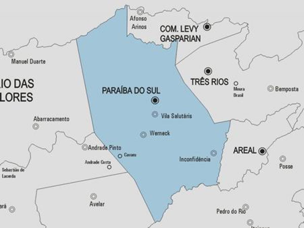 מפה של Paraíba לעשות Sul עיריית