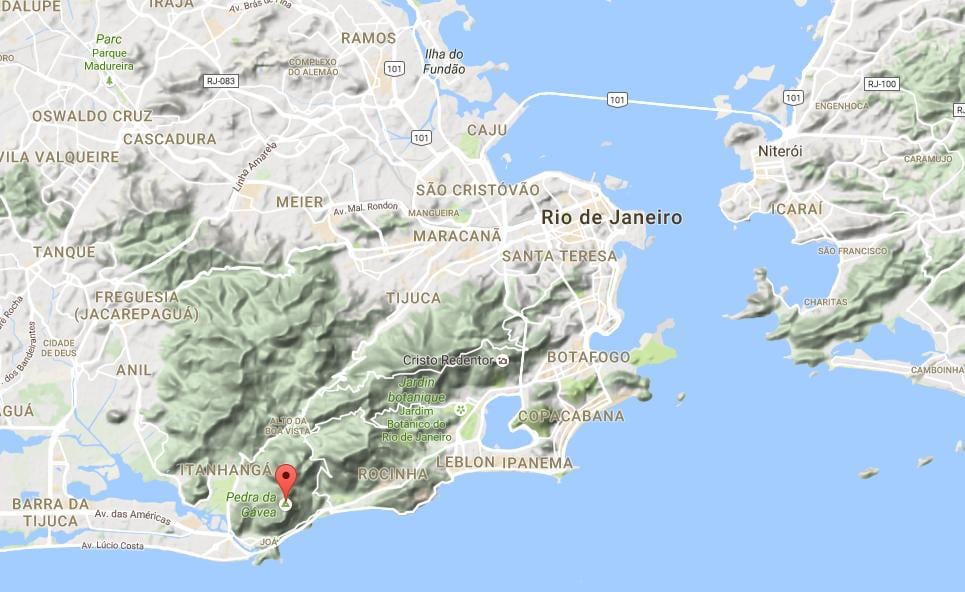 מפה של Pedra da Gávea