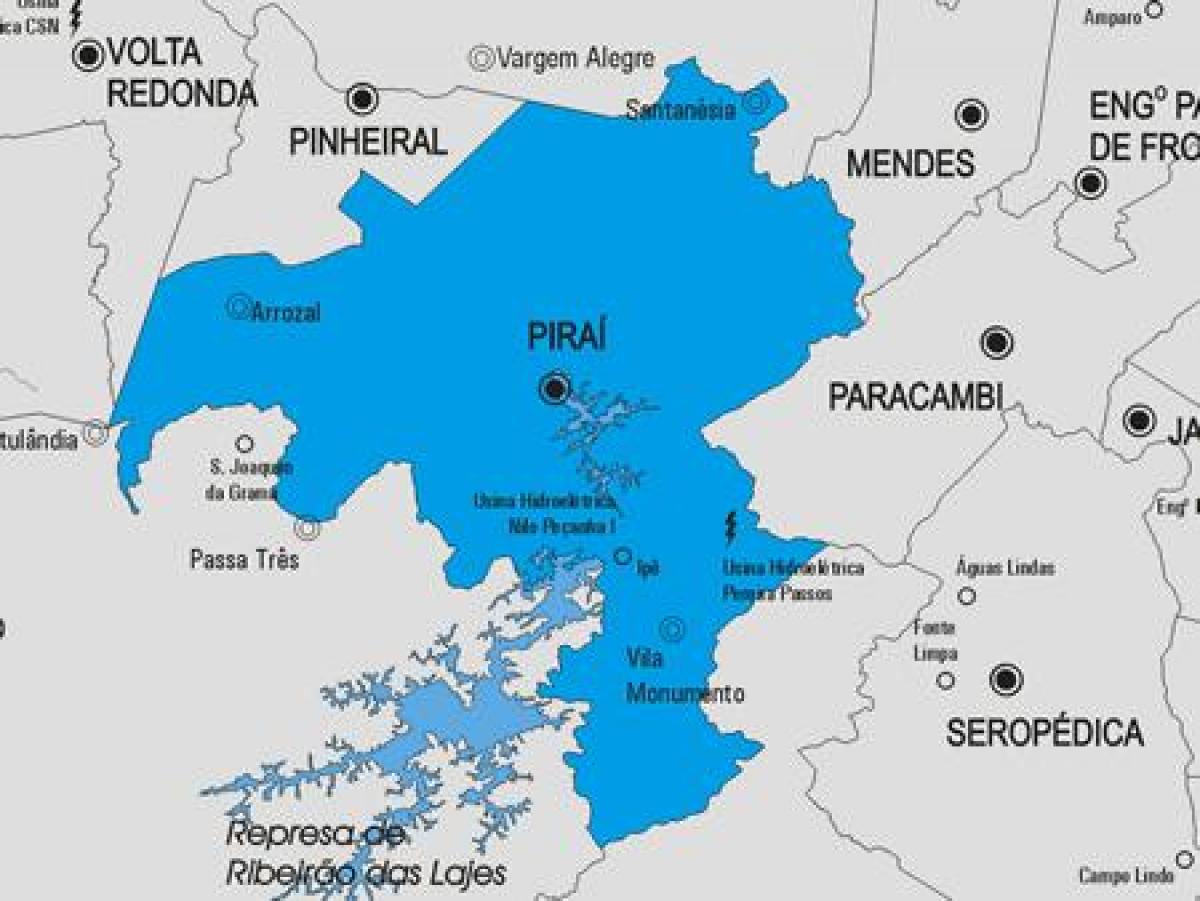 מפה של Piraí עיריית