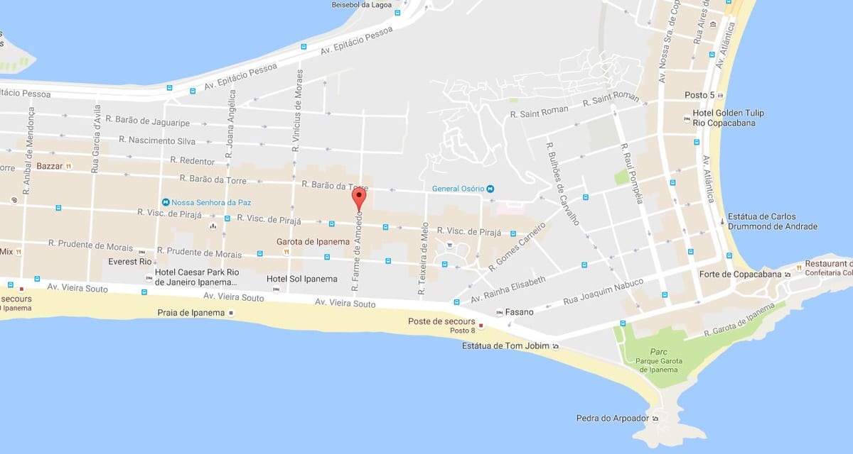 מפה של quartier הומו ריו דה ז ' ניירו