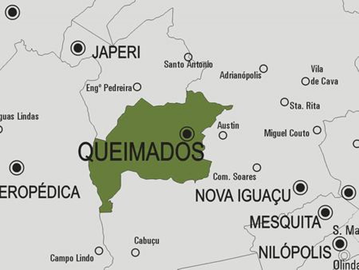 מפה של Queimados עיריית