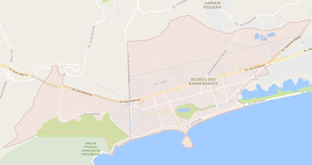 מפה של Recreio dos Bandeirantes