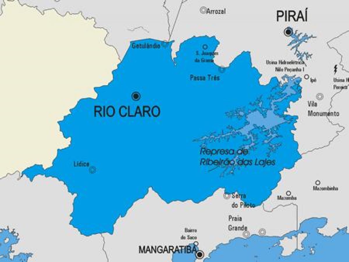 מפה של Rio Claro עיריית