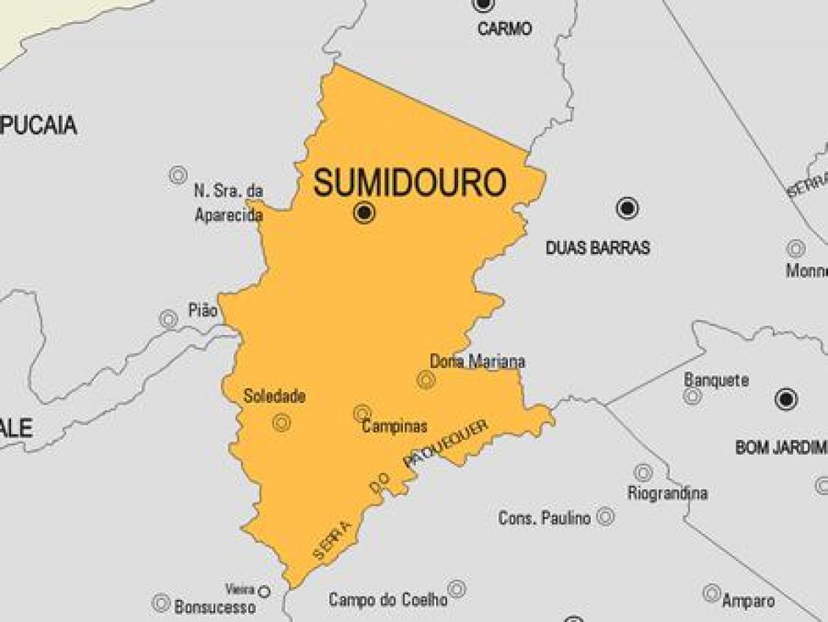 מפה של Sumidouro עיריית