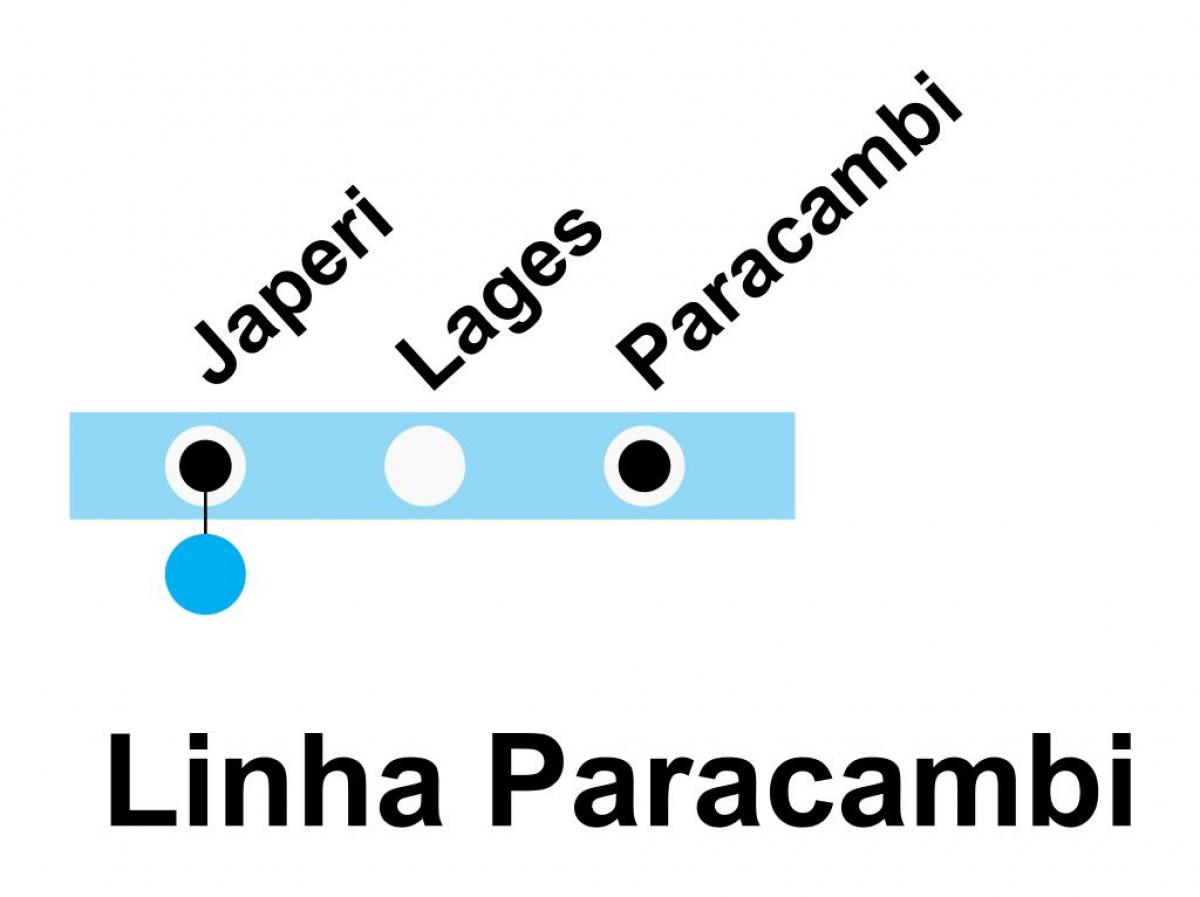 מפה של SuperVia - קו Paracambi