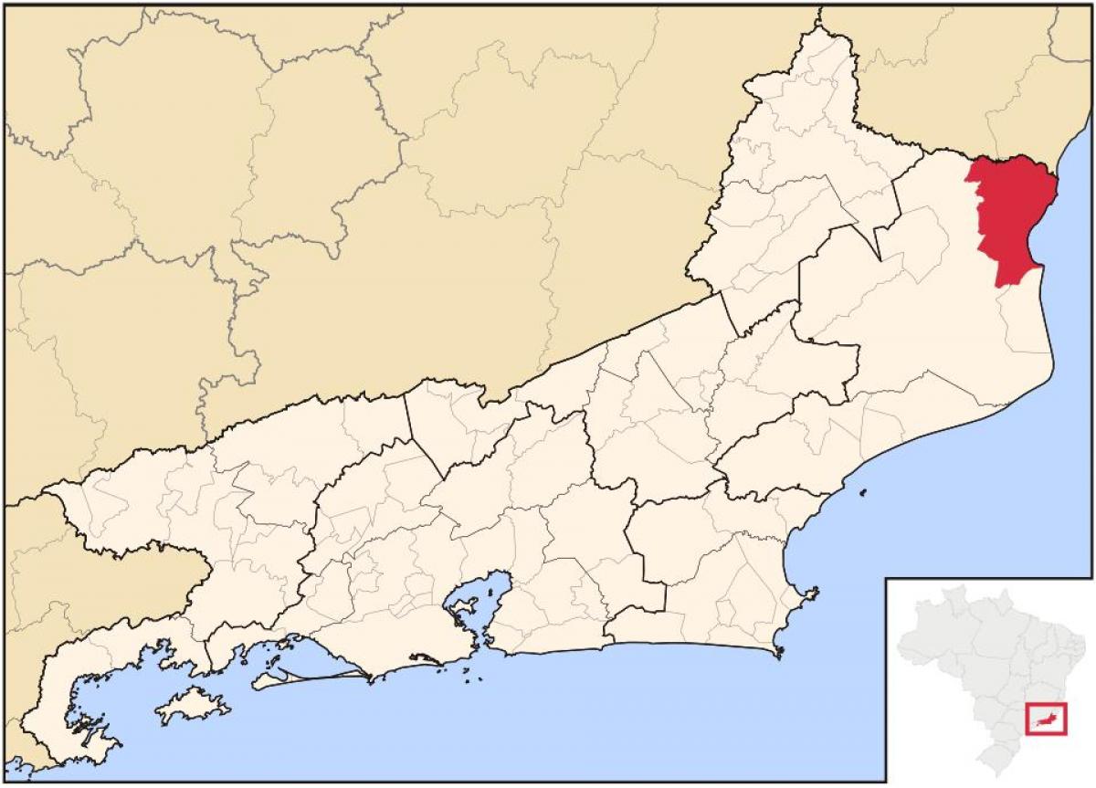 מפה של סאו פרנסיסקו דה Itabapoana