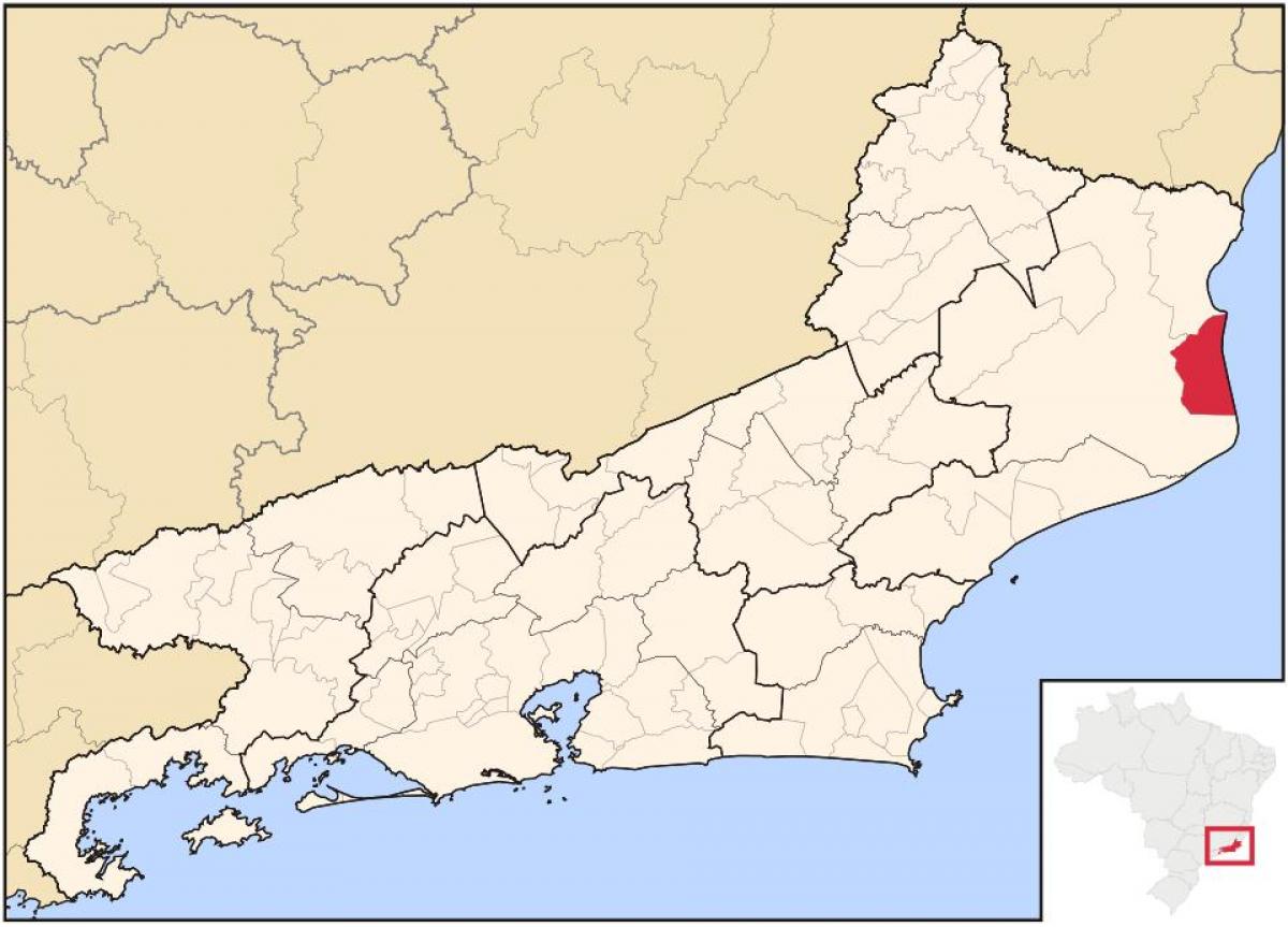 מפה של São João da Barra