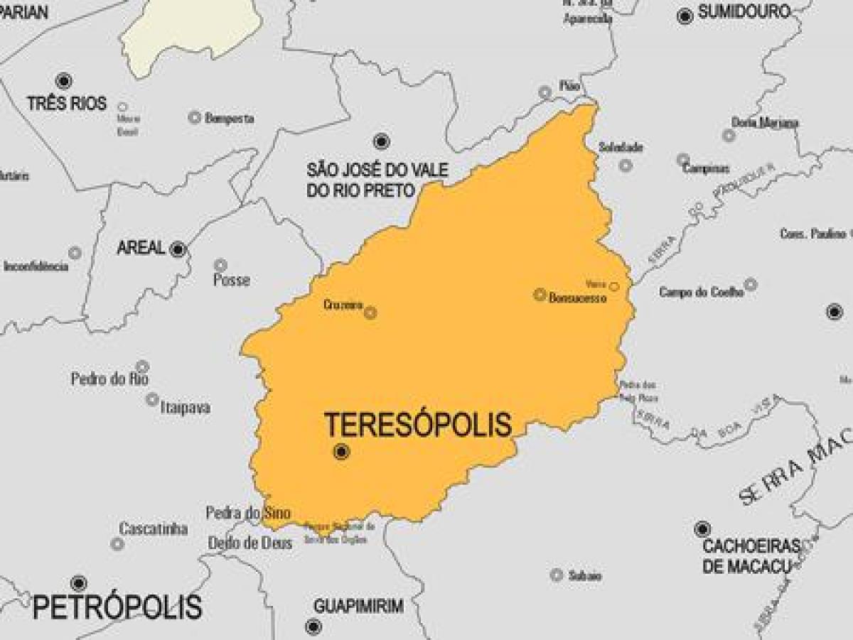 מפה של Teresópolis עיריית