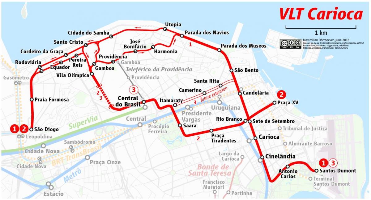 מפה של VLT ריו דה ז ' ניירו