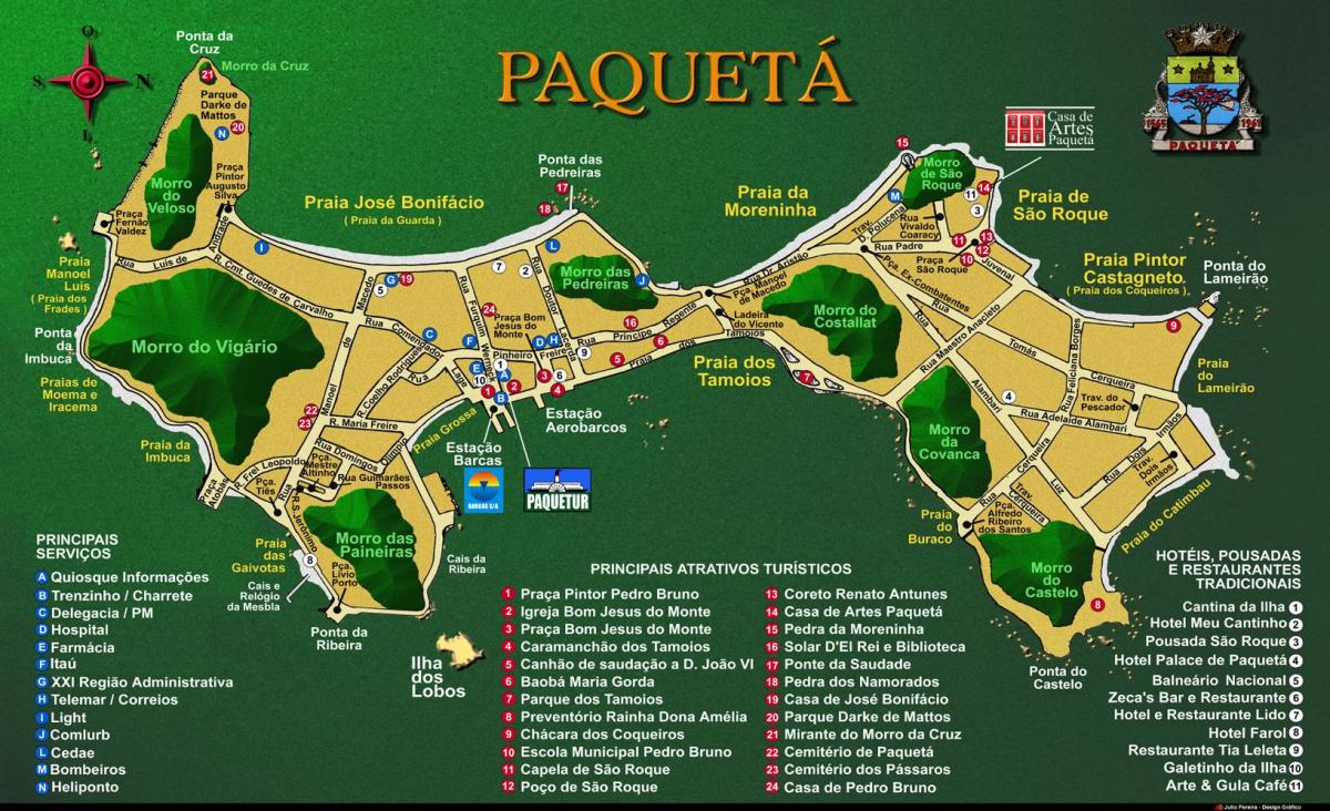 מפה של Île de Paquetá