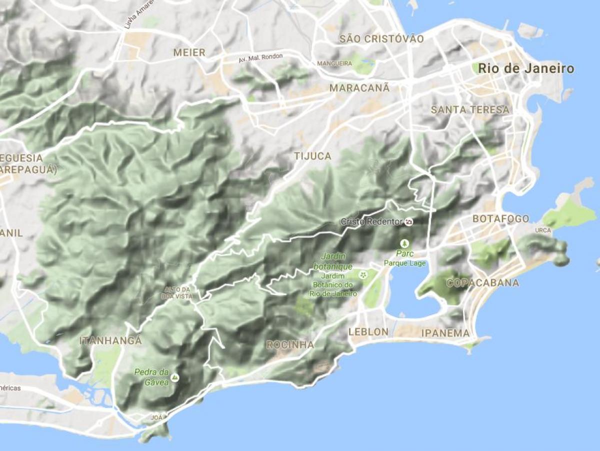 מפה של הקלה ריו דה ז ' ניירו
