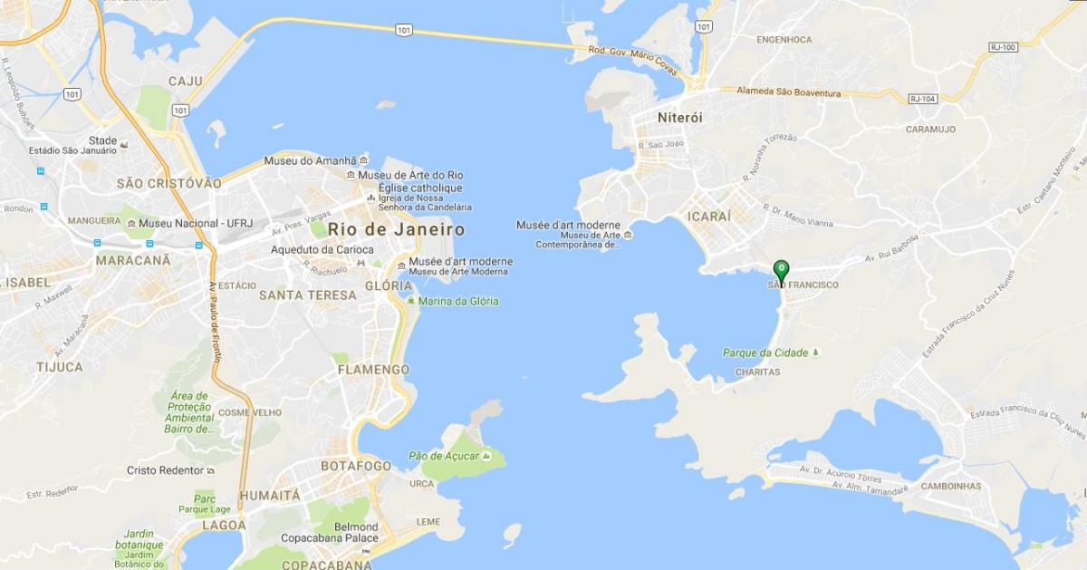 מפה של חוף סאו פרנסיסקו