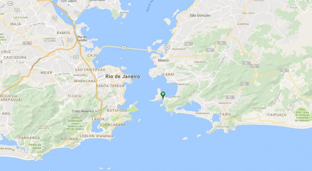 מפה של חוף פורטה ריו ברנקו