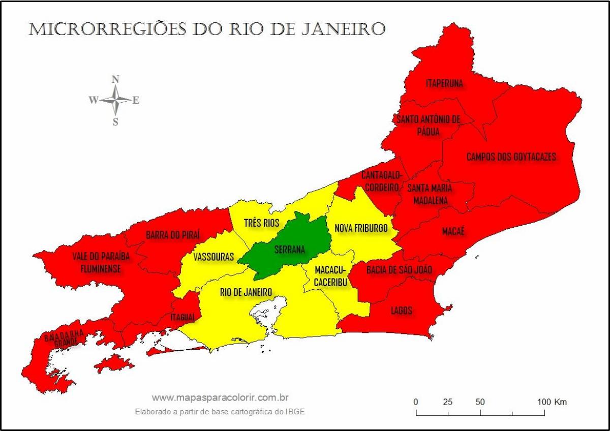 מפה של מיקרו-אזורים ריו דה ז ' ניירו