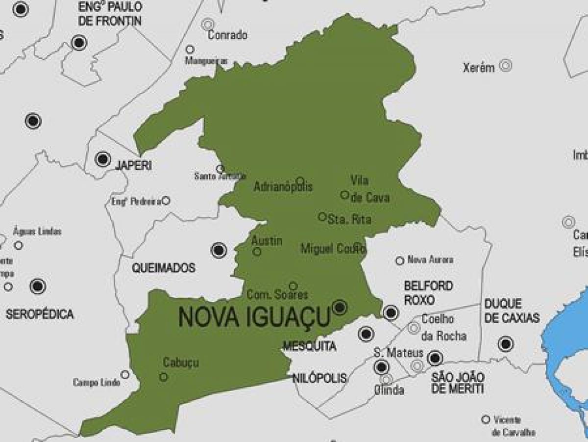 מפה של נובה איגואסו עיריית