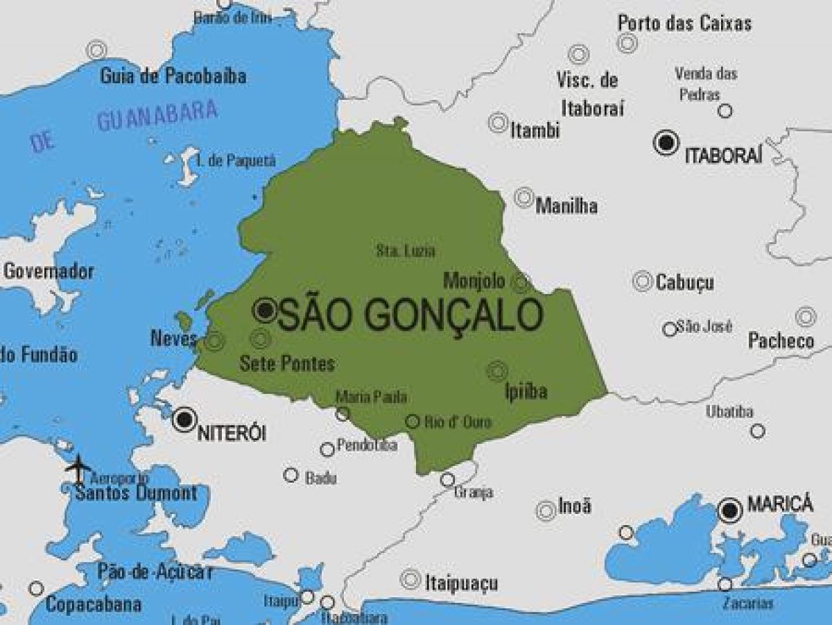 מפה של סאו Gonçalo עיריית