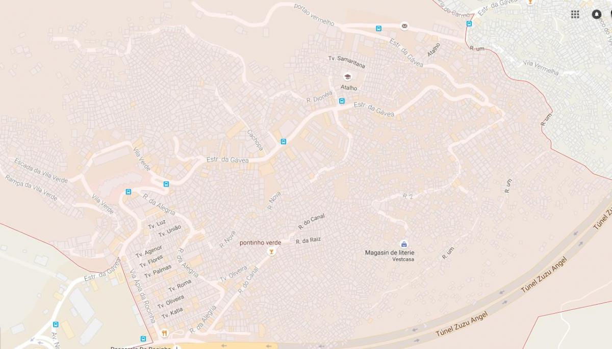 מפה של השכונה Rocinha