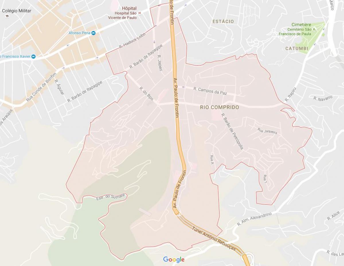 מפה של ריו Comprido
