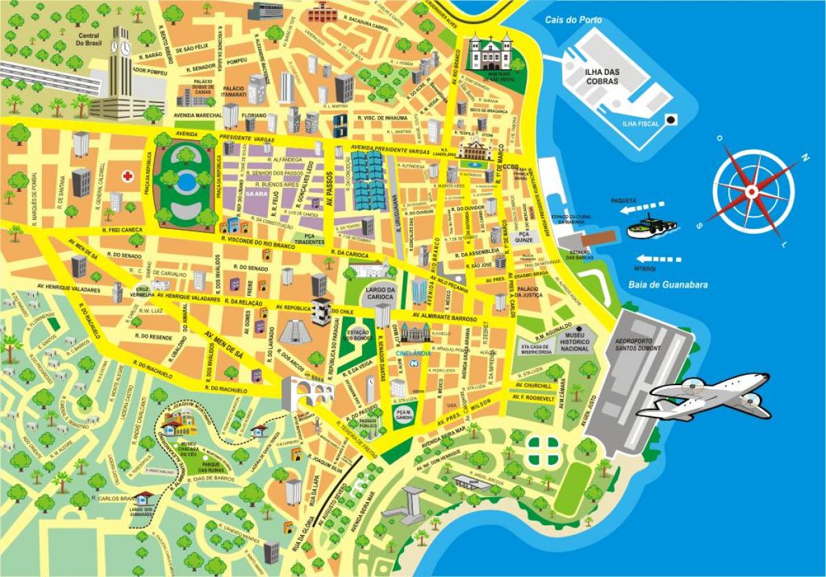 מפה של ריו דה ז ' ניירו מרכז