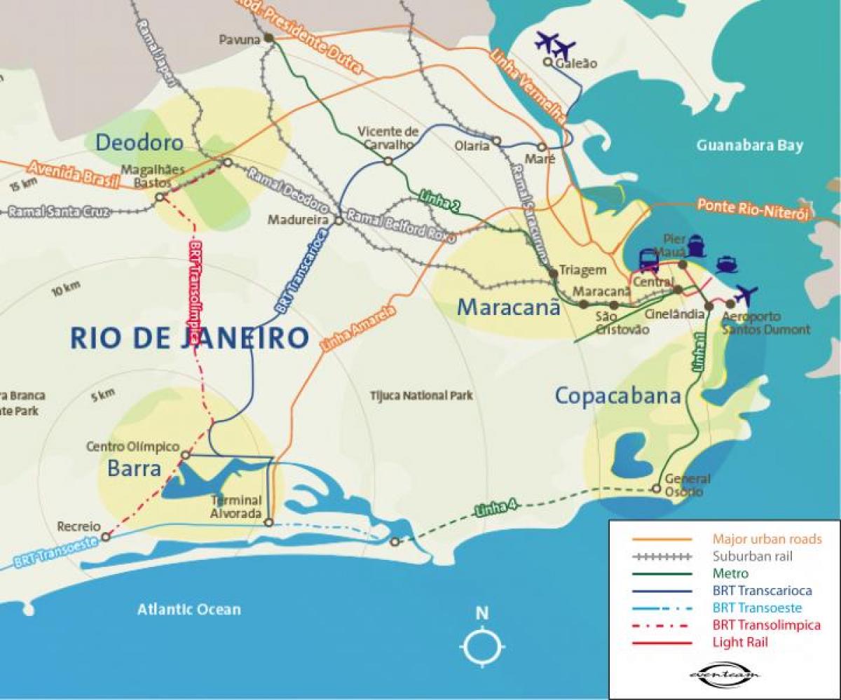 מפה של ריו דה ז ' ניירו התעופה