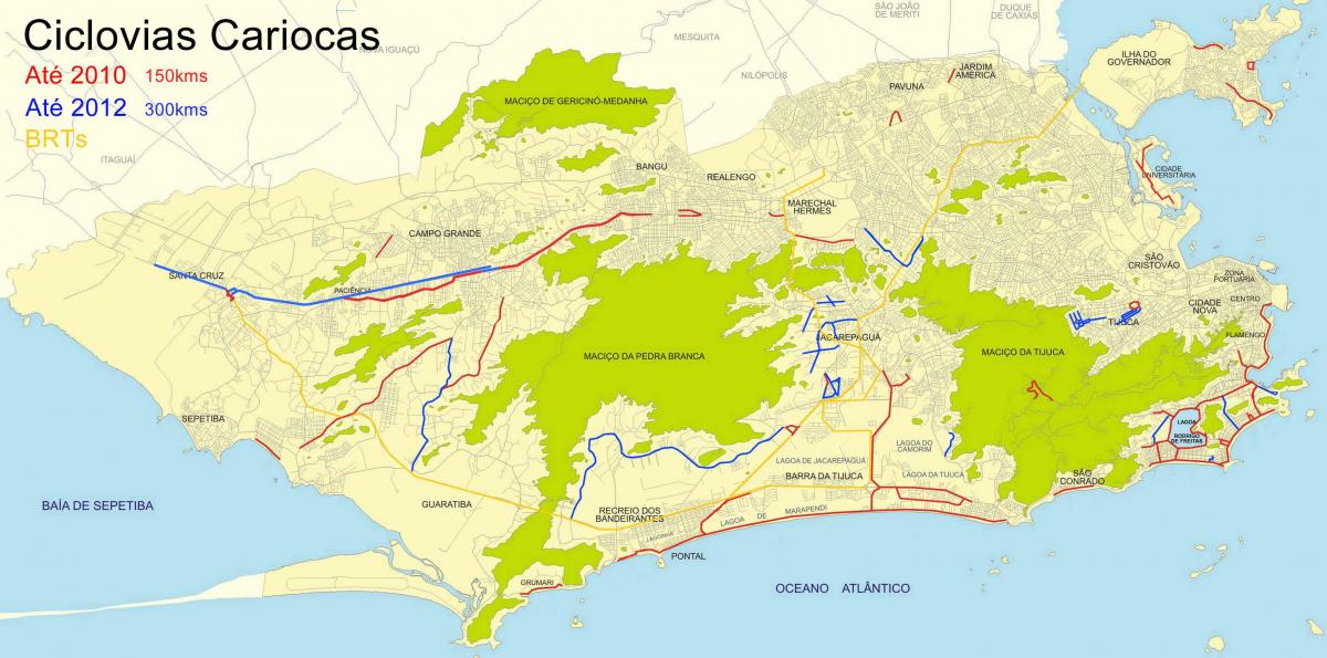מפה של שבילי אופניים, ריו דה ז ' ניירו