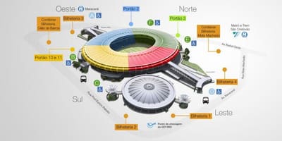 מפת באצטדיון Maracana